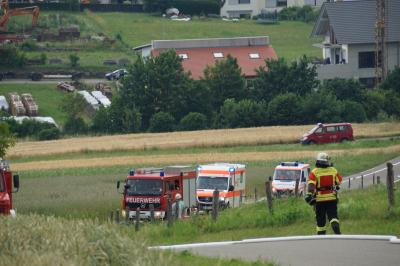 Schreinerei  brennt komplett aus in Simmozheim - Buechelbronn
